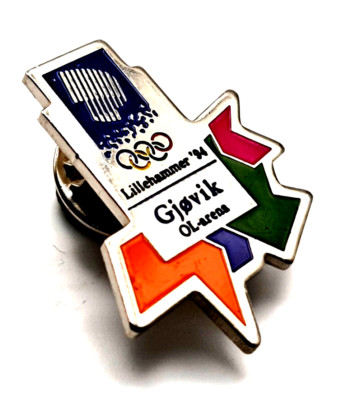 Pin's Gjovik OL-Arena Olympic Games Lillehammer 94 27mm Signed 1991 Looc 4g