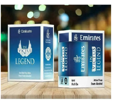Emirates VICTUS LEGEND Roll On Attar, 6ml, oil based & non alcoholic perfumes