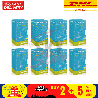 8 X FLUIMUCIL A 600mg Effervescent Tablet 10s Clear Phlegm DHL Express