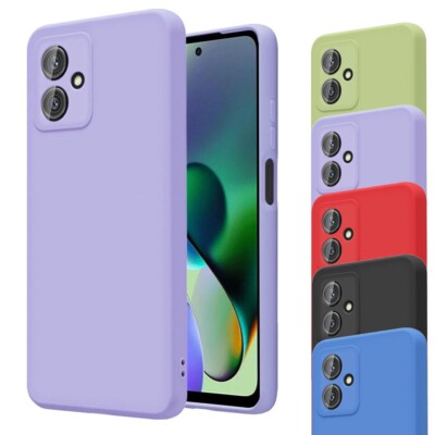 Für Motorola Moto G54 5G Hülle, Slim Flüssig Silikon Stoßfest Gel Handy Cover