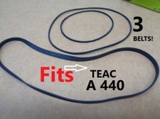 TEAC A 440 A-440 3 PC BELT KIT NEW LOT OF 3 BELTS 