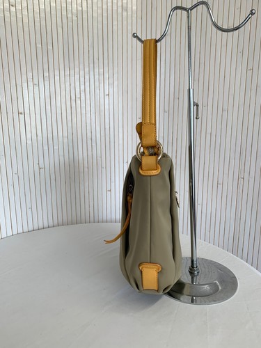 Sac à main Pourchet Toile Beige et cuir Jaune Femme - Imagen 4 de 14