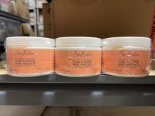 Lot Of 3 Shea Moisture Coconut  Hibiscus Curl Shine Hair Masque Mask 11.5 oz