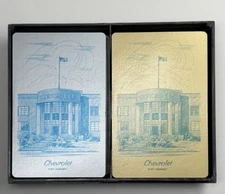 Vtg.  GM  Chevrolet Flint Assembly Redi-Slip  Playing Cards 2 decks - Rare