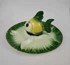 50s 60s Kitsch Fish Appetizer Plate w/ Toothpick Holder