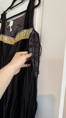 black and gold renaissance dress Navy Blue Chenille Corset Dress main image 0