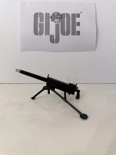 VINTAGE GIJOE HASBRO BIVOUAC MACHINE GUN 1960's JAPAN .50 CAL TRYPOD BLACK