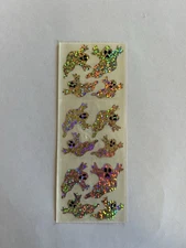 Vintage Hambly Halloween Prismatic Ghosts Stickers Holographic 3 Module