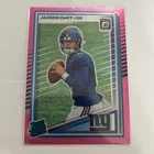 2025 Panini Donruss  Rated Rookie Jaxson Dart #400 Optic Preview Pink Prizm (RC)