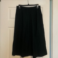 Vintage Talbots Petites Dark Green Wool Skirt Size 12 Hits Below Knee