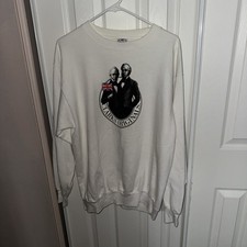 Vintage Anvil Ctrwneck Sweatshirt Size XL Made In USA 90s White Color