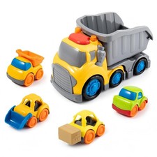 7.6" Construction Dump Truck Toys for Ages 2-4, Beach Sand Outdoor Toys Dump ...