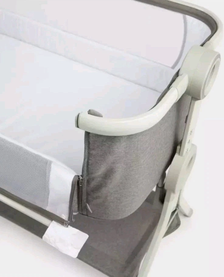 Mothercare Co Sleeper Crib Bedside Baby Standard Folding Portable w/Stand - Grey - Image 4 of 4