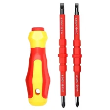 3-in-1 Insulated Screwdriver Set for Electricians Magnetized Multi-Tool