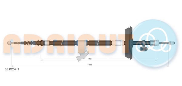 Adriauto Handbremsseil Bremsseil Hinten Rechts FüR Opel Zafira Tourer C-image