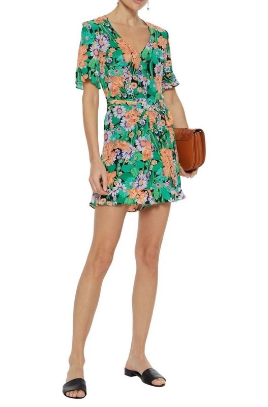Sandro Eudelin Silk Floral Playsuit Romper 34