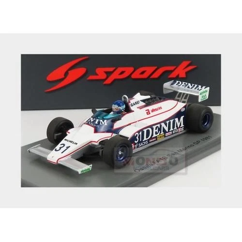 1:43 SPARK Osella F1 Faib Denim #31 San Marino Gp 1981 M.A.Guerra S7253 - Immagine 2 di 2