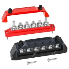 150A Power Distribution Block 12V Auto Battery Bus Bar Terminal Block 6xM8 Studs