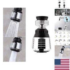 360 Swivel Water-Saving Faucet Aerator With Two Spray Modes - Polished Finish
