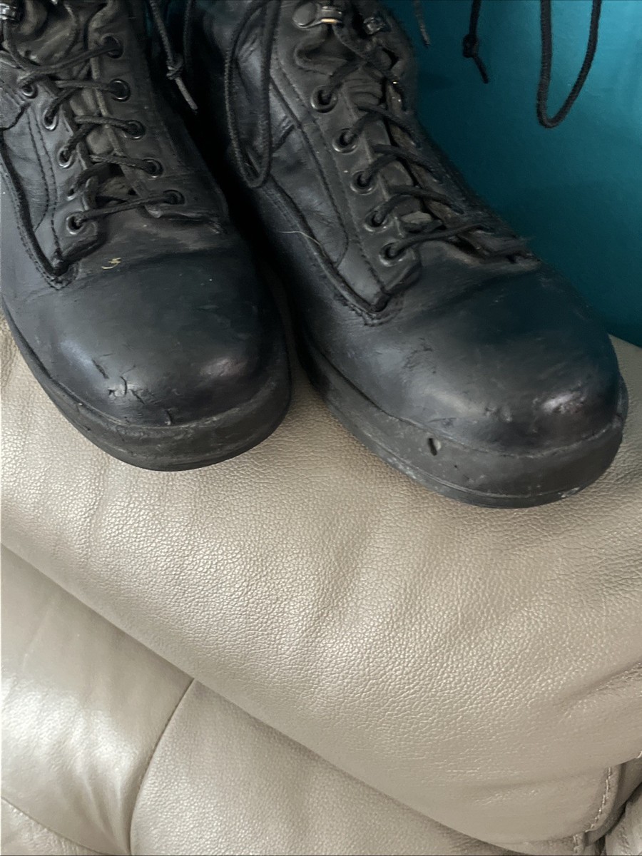 BLACK WELLCO MADE IN USA NAVY STYLE STEEL TOE SAFETY FLIGHT DECK