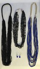 JEWELRY LOT VTG -MOD BEADED NECKLACES GLASS  DELICA SEED BEADS BLACK +IRIDESCENT — photo 4