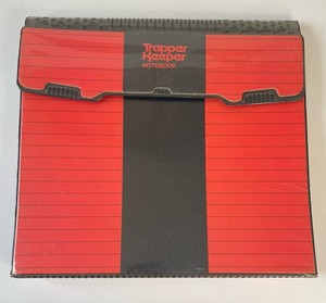 Vintage Trapper Keeper Binder Red & Black w/ 4 Folders Pre-owned