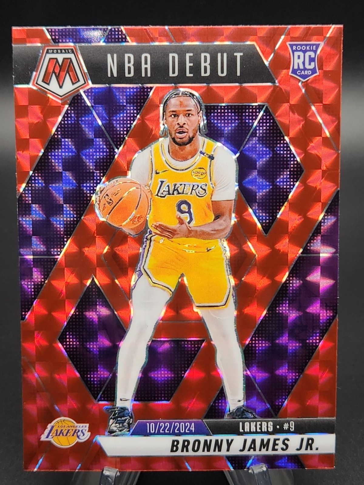 Bronny James Jr. 2024-25 Panini Mosaic Red NBA Debut Rookie