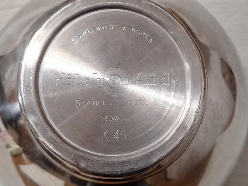 KITCHEN AID K45 Stainless Steel Replacement Mixing Bowl 4.5 qt w/Handle - Imagen 9 de 10