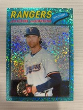 2026 Topps Heritage #98 Jacob DeGrom Chrome Light Blue Sparkle Border SP Rangers