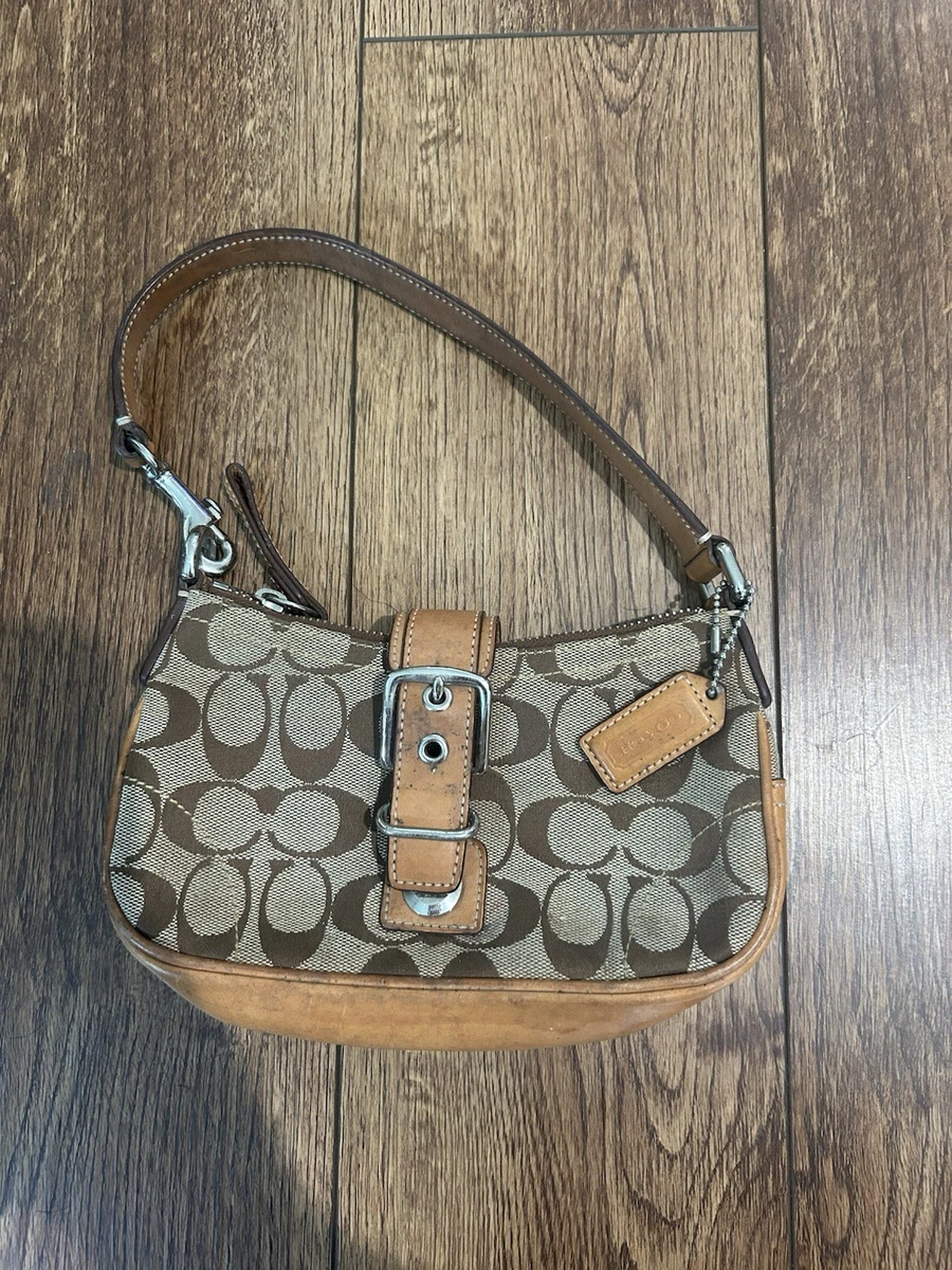 Vintage Coach Shoulder Hand bag Soho 6362 Brown Leather Y2K Buckle