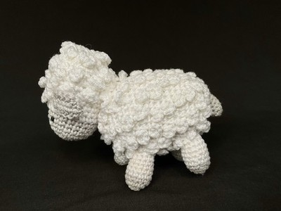 Melange Collection Little Crocheted Lamb Hand Made Fair Trade 4'' White Plush