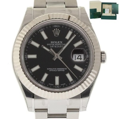 Rolex NEW Datejust II 41mm Steel Gold Black 116334 ROLEXWARNTYCARDDATED'21 #RL58