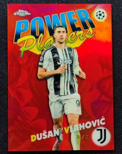 Dusan Vlahovic 2025-26 Topps Chrome UCC Power Players Red Refractor /5 #PP-26