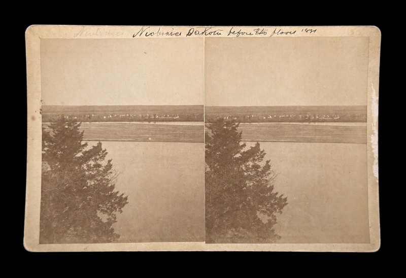 W.R. Cross Stereoview 1881 Niobrara Dakota Before Floods LOT A Pyramid Park DT
