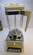 Vintage Chrome Osterizer Imperial VIII Blender Model 542 Series E Tested