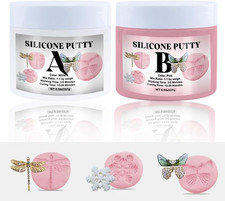 Silicone Putty,1Lb/454G Silicone Mold Making Kit,Easy 1:1 Mixing Ratio Fast Cure