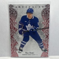 2025-26 UD Artifacts Max Domi Ruby #/599 Maple Leafs