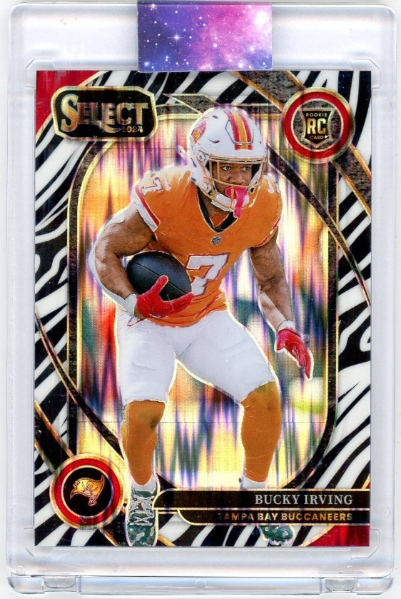 2024 Panini Select - Bucky Irving ZEBRA Prizm Club Level Rookie SSP #239 RC