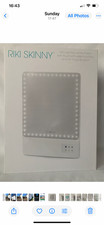 Rikki skinny, mini lighted vanity mirror with bluetooth selfie function