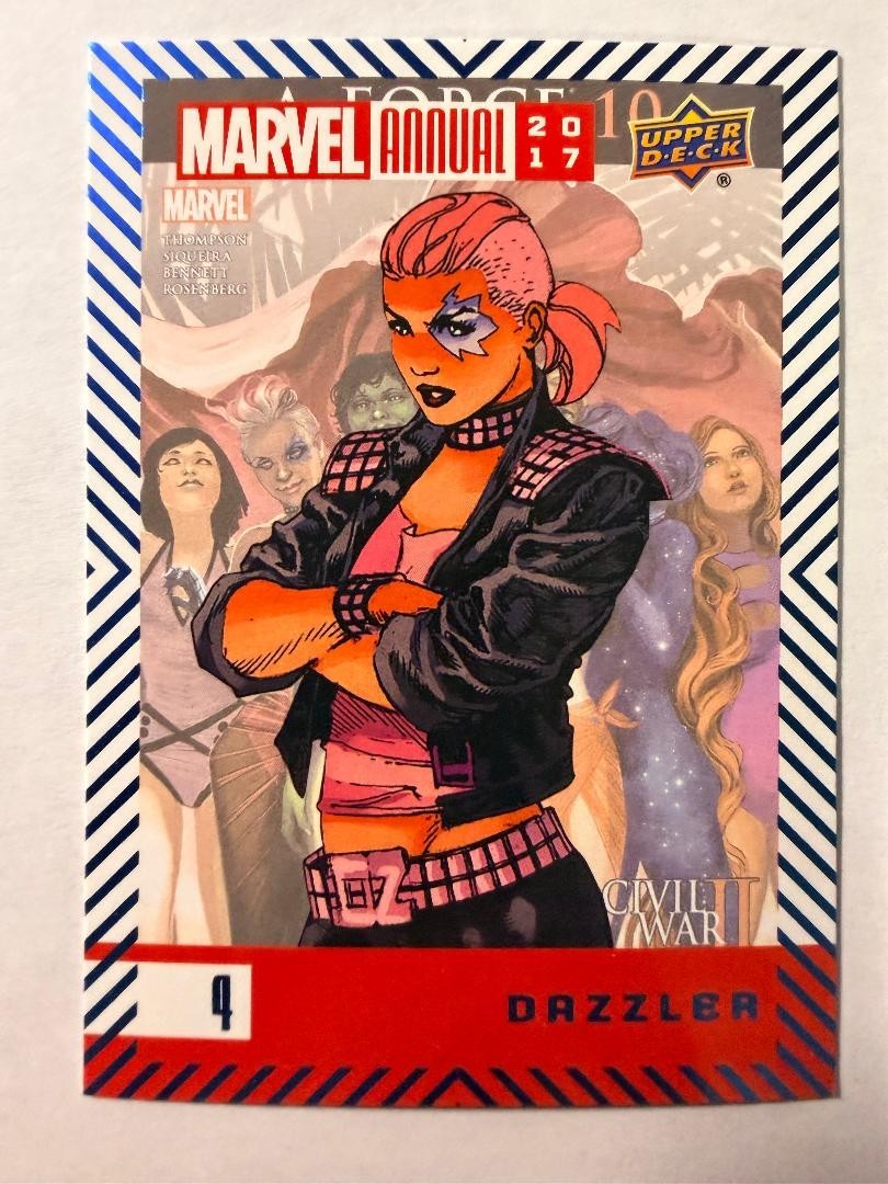 2017-18 Upper Deck Marvel Annual Base Blue Dazzler #4