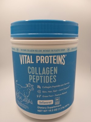 Vital Proteins Collagen Peptides Powder, Unflavored, 19.3oz, 27 Svgs, Exp. 07/29