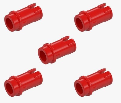 5 New LEGO Red Technic Pin 1/2 with Friction Ridges stud 89678 6378120