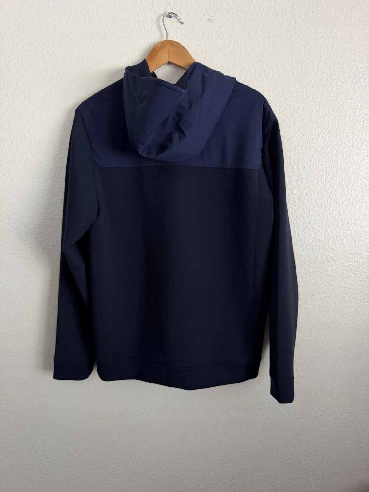Peter Millar Winsome Hybrid Navy Pullover Hoodie Jacket MF25XZ22 Men Size Large image 4