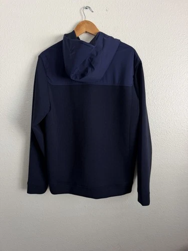 Peter Millar Winsome Hybrid Navy Pullover Hoodie Jacket MF25XZ22 Men Size Large image 4
