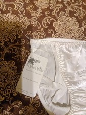 Vtg Soo Silks Satin String Bikini Panties Size Medium