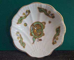 Celtic Royal Tara Shell Trinket Dish Book Of Kells Illuminative Art Ireland