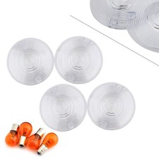 Fit Harley Touring Road King 94-10 Turn Signal Light Amber Bulb Clear Lens Cover