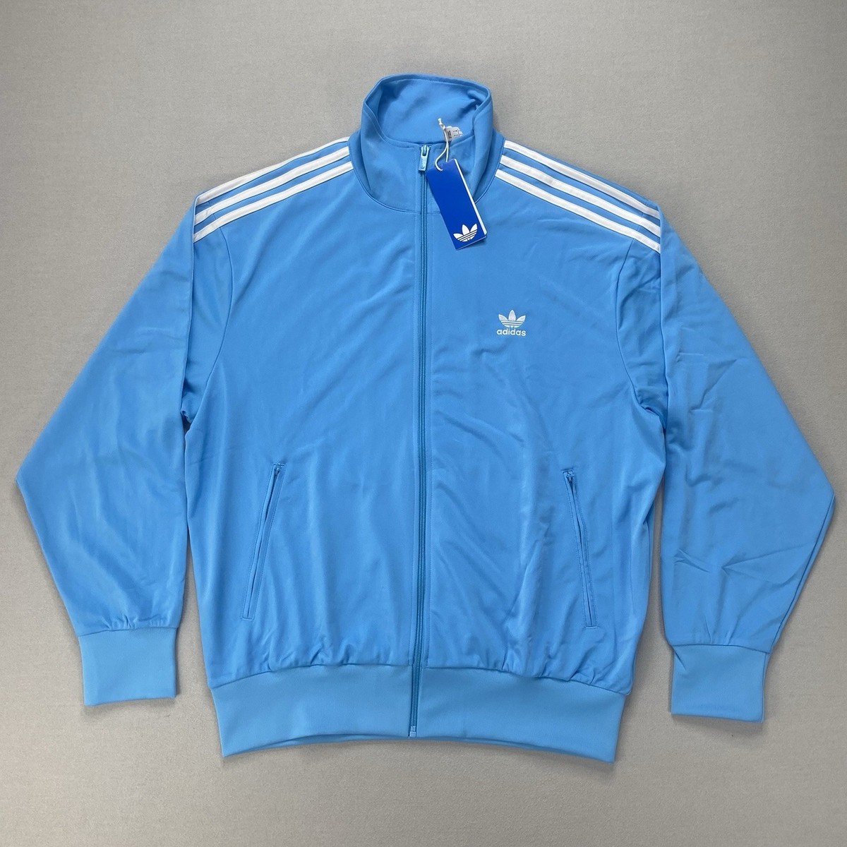 廃盤  track jacket light blue IR9909 Adidas Mens Adicolor Classics Firebird Track Jacket Semi