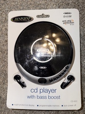 Jensen CD-60C Personal BassBoost Portable compact CD Walkman Player NIP