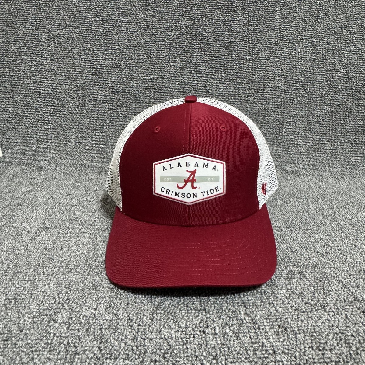 47 Brand Alabama Crimson Tide Trucker Snapback Crimson White One Size